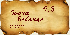 Ivona Bekovac vizit kartica